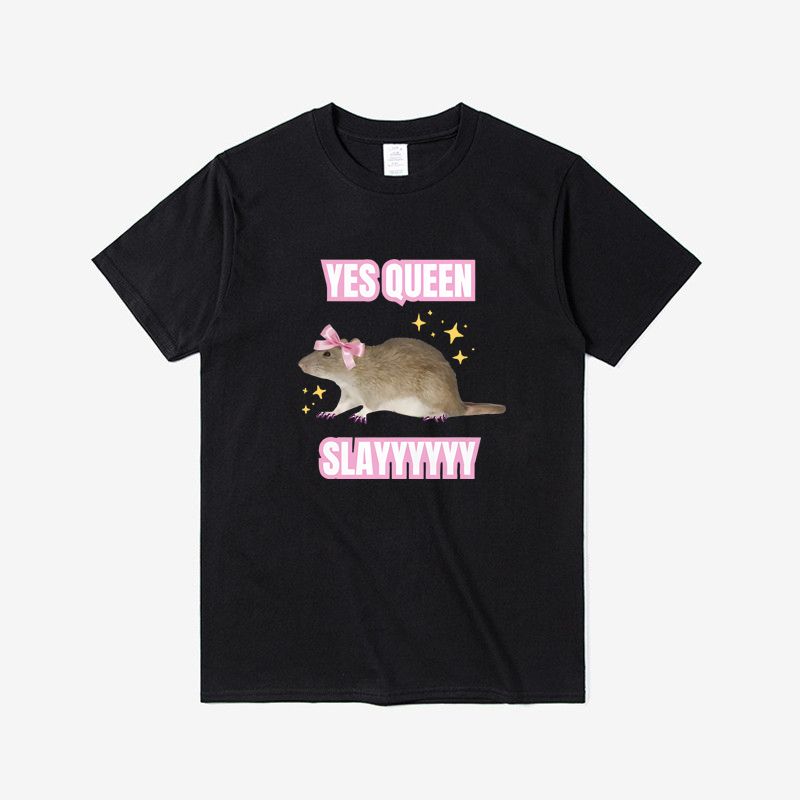 Lustiges Maus-bedrucktes Herren-T-Shirt Sommer Vintage Kawaii Herren- und Damen-Surf-Strand-T-Shirt Unisex Atmungsaktives Freizeit-Top