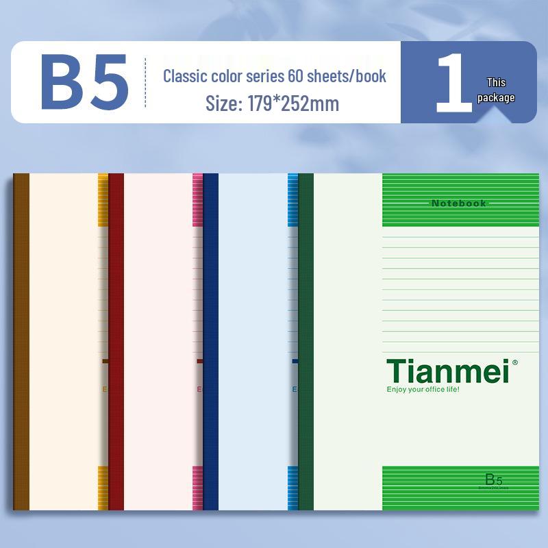 A4 Soft Cover Notebook, B5 Homework Book, A5 Office Notebook - Ideal for Students and Office Use