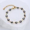 Multi Color Drip Oil Evil Eye Bracelets for Women Dopamine Stainless Steel Charm Bracelet Luxury Jewelry Friends Gift