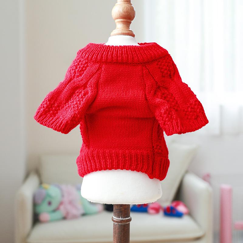 Pet Bowknot Sweater - New Year Dog & Cat Apparel