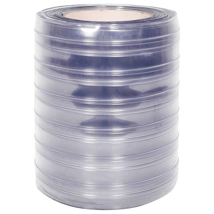 VidaXL Rideau de porte transparent 300 mmx2,6 mm 25 m PVC, bande de porte, rideau de bande pvc, rideau de porte pvc 153864