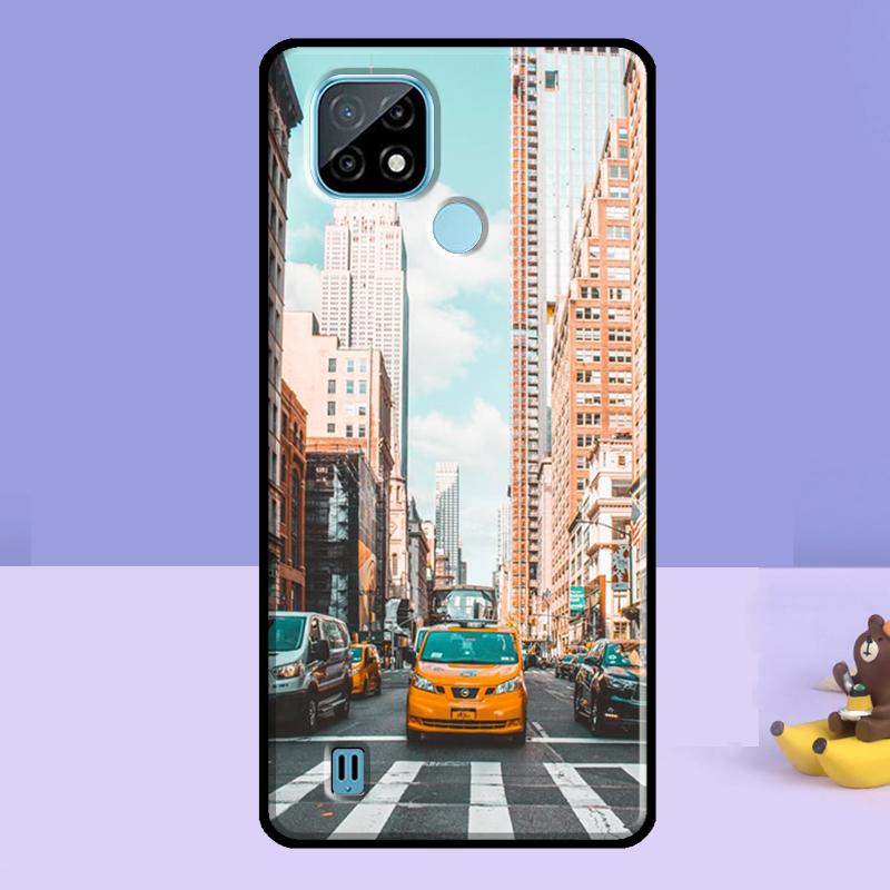 New York City Case For Realme 13 10 11 12 14 Pro Plus C75 C67 C61 C55 C53 C51 C35 C21Y C25S GT 7 Pro 6 6T