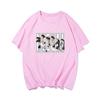 Short-sleeved men's summer tide brand joint cartoon animation peripheral pure cotton loose trend T-shirt 0207