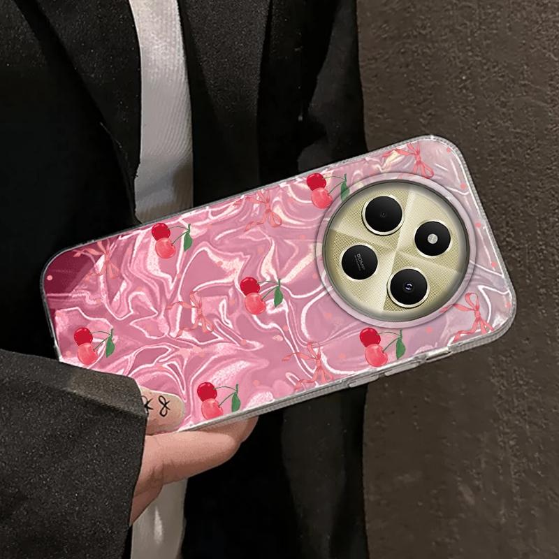 Cherry Bow Leopard Star Heart Girls Women Case For Xiaomi Poco X3pro X5 M6 X6 X3 NFC M5s M6 X7 Pro C75 C61 Bumper Fundas Cover