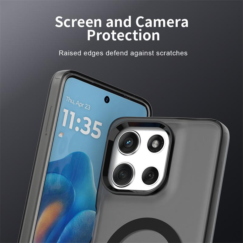 Magnetyczne etui do ładowania bezprzewodowego dla Motorola Moto G56 G86 Pokrowiec Kolory Cukierkowe Przezroczysta obudowa Fundas Coque