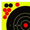10Pcs Shooting Target Papers Self Adhesive Good Impact Blasting Effect Exquisite Pattern Multiple-holes Highly Visibility Shooting Practice 4 Styles