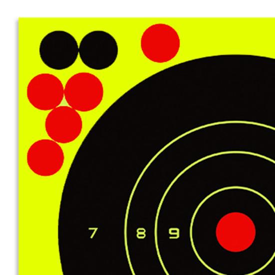 10Pcs Shooting Target Papers Self Adhesive Good Impact Blasting Effect Exquisite Pattern Multiple-holes Highly Visibility Shooting Practice 4 Styles