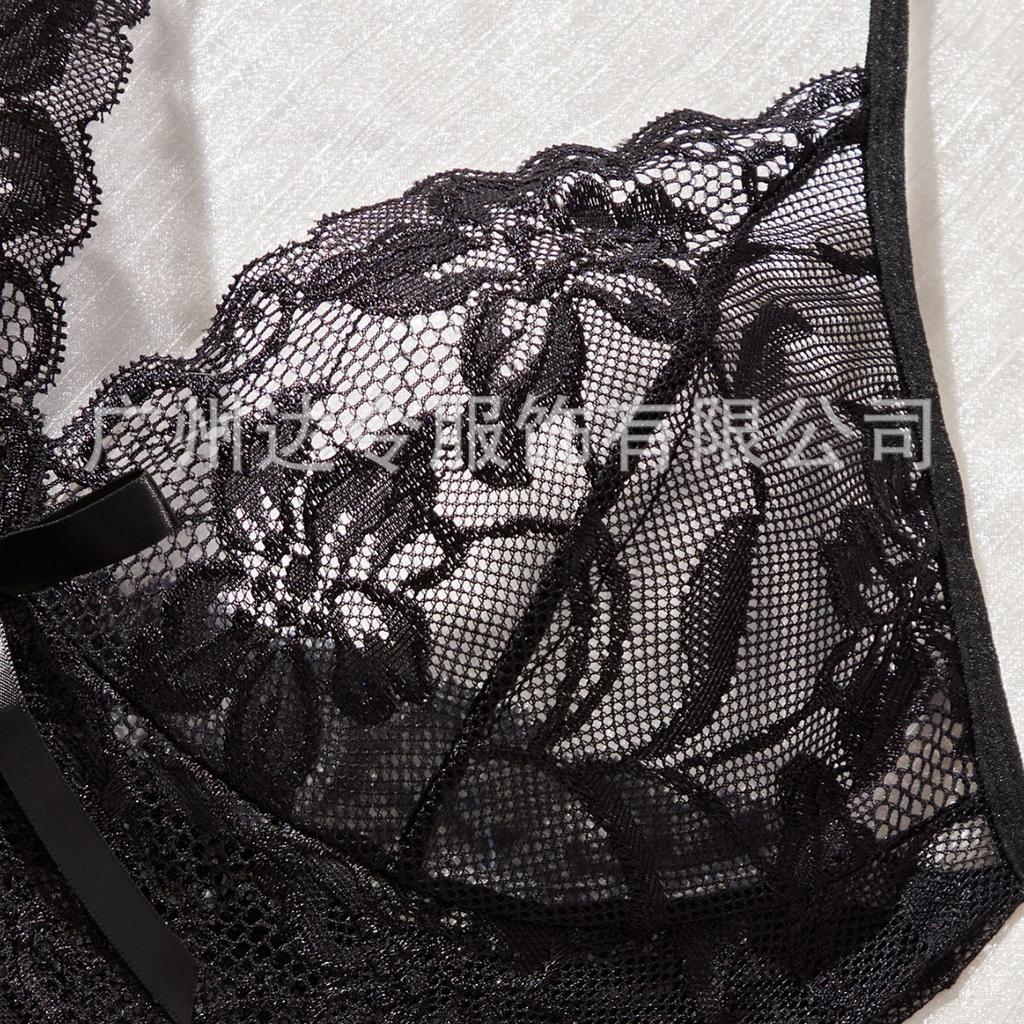 European and American temptation perspective mesh sexy, suspender skirt sexy nightdress lace, bow