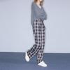 Sancai 2025 Autumn Plaid Wide-Leg Casual Pants