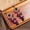 Thai Style Rhinestone Pearls Ear Drop Zinc Zinc Alloy Ethnic Style Ear Studs Bell Tassel Earrings Bride