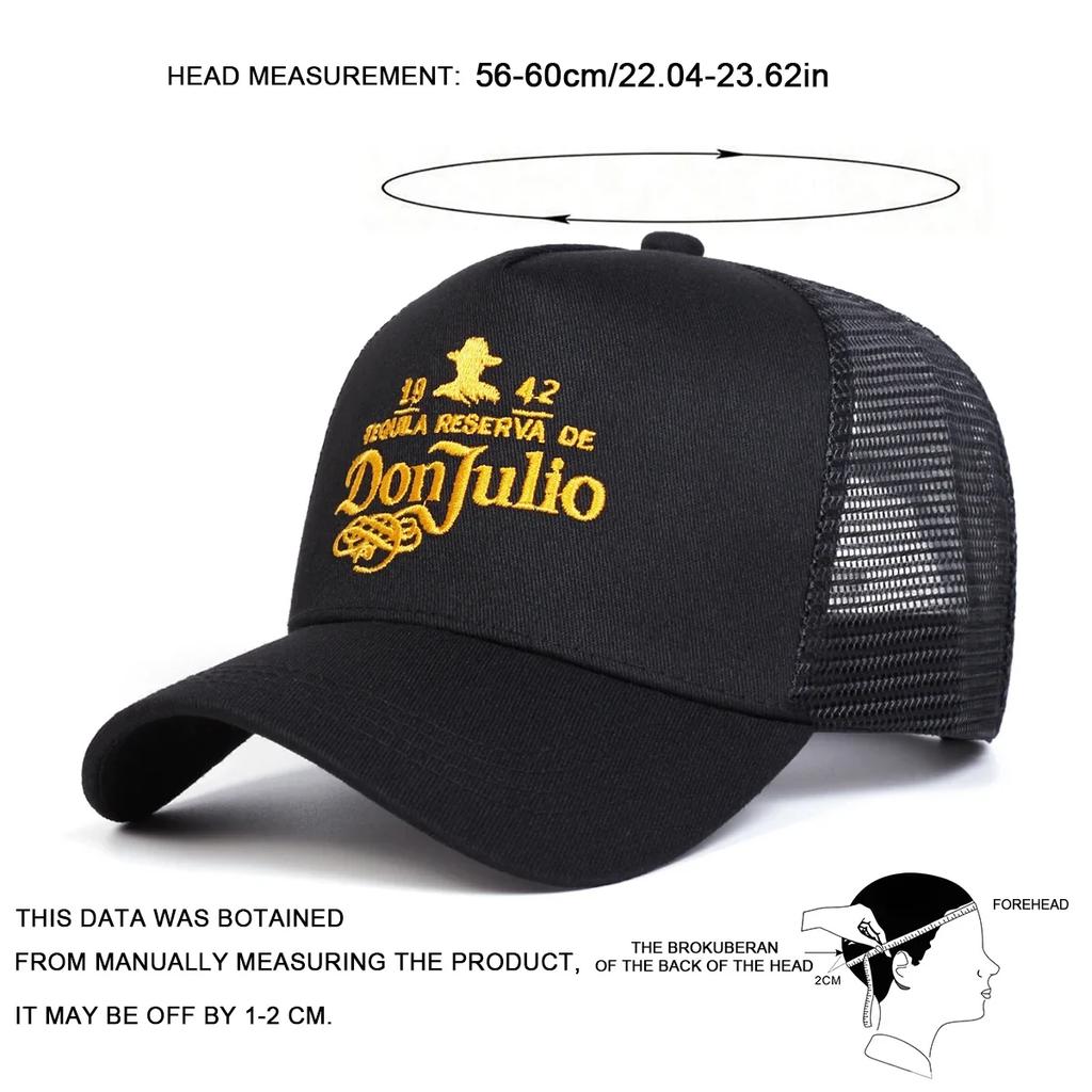 Unisex Don Julio Letter Embroidery Baseball Net Caps Spring And Summer Outdoor Adjustable Casual Hats Sunscreen Hat Sports Cap