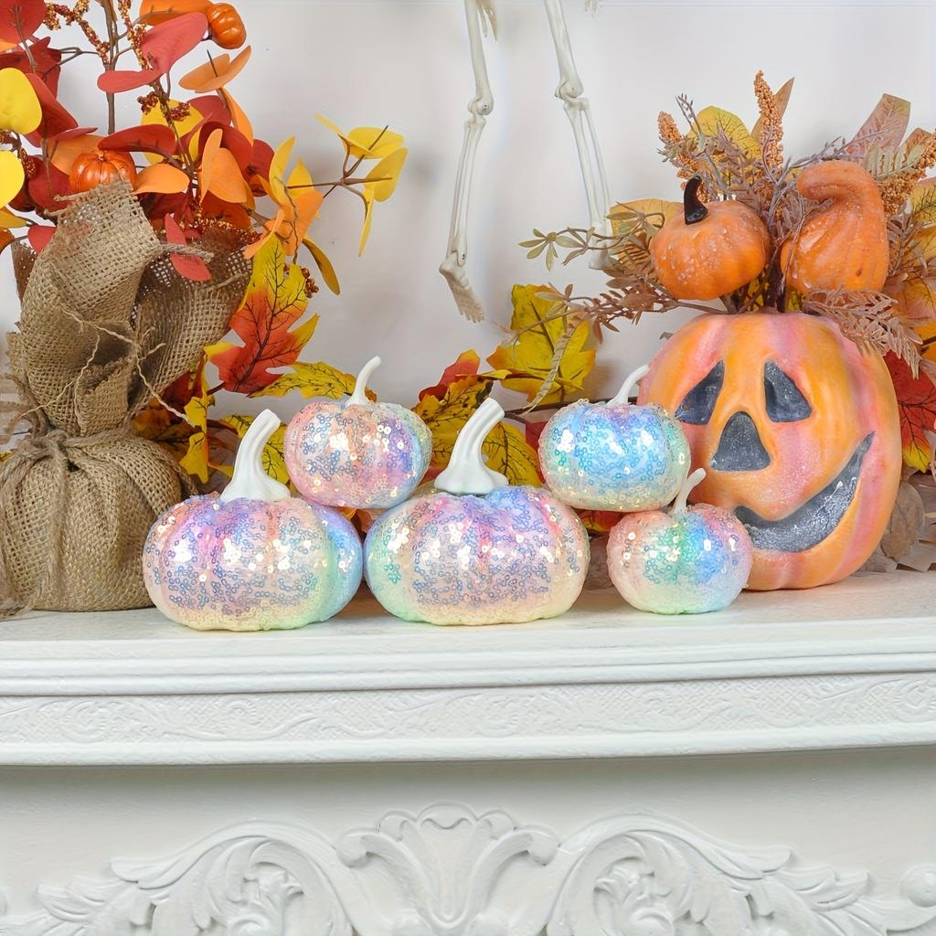 5PCS Artificial SequinsRealistic Foam Fake Vegetables Are Suitable For Halloween Fireplace Table Decoration