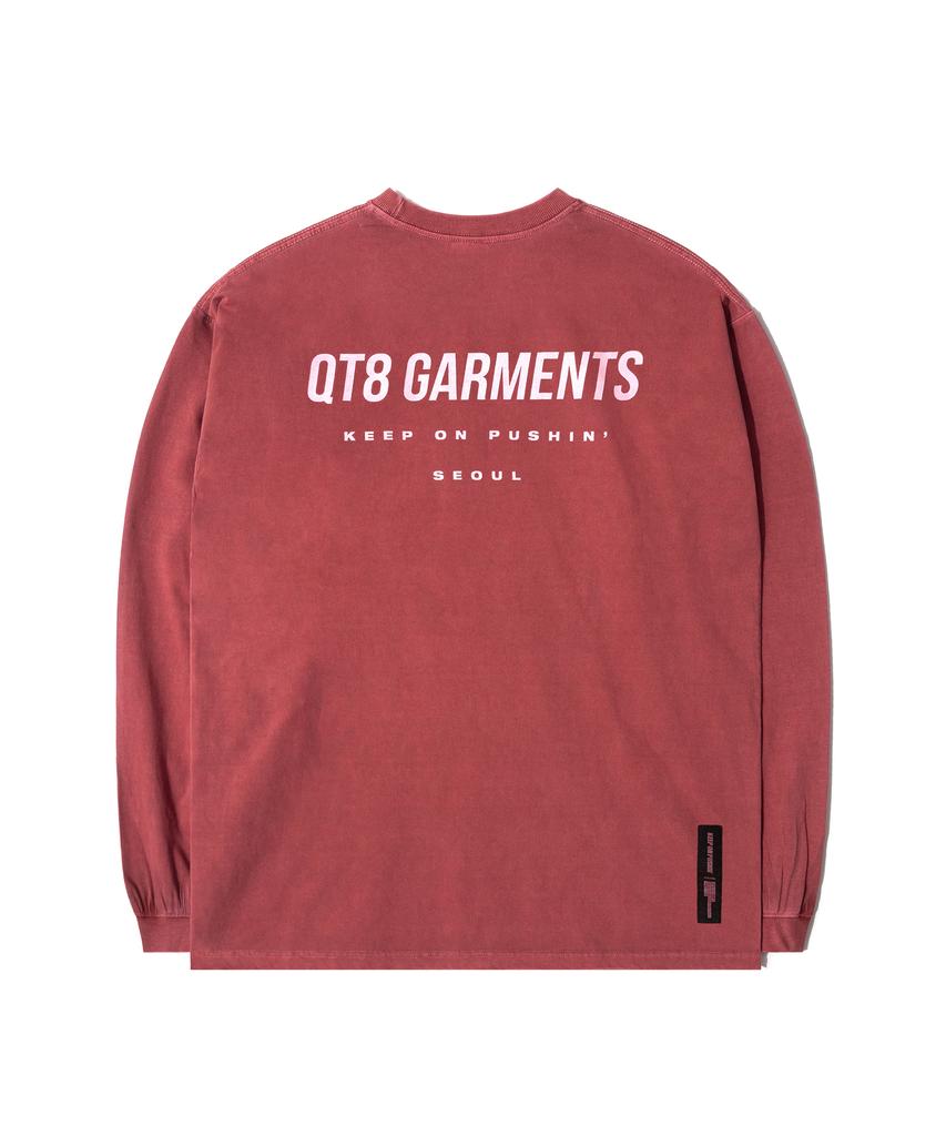 QT8 GARMENTS Oc Pigment Simple Long Sleeve (Red)