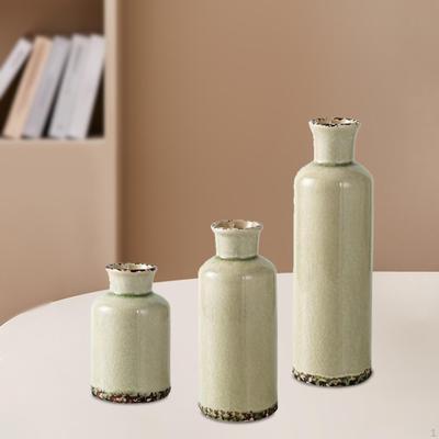 3 Pieces Ceramic Flower Vases Decorative Table Vintage Elegant Simple Rustic Tabletop