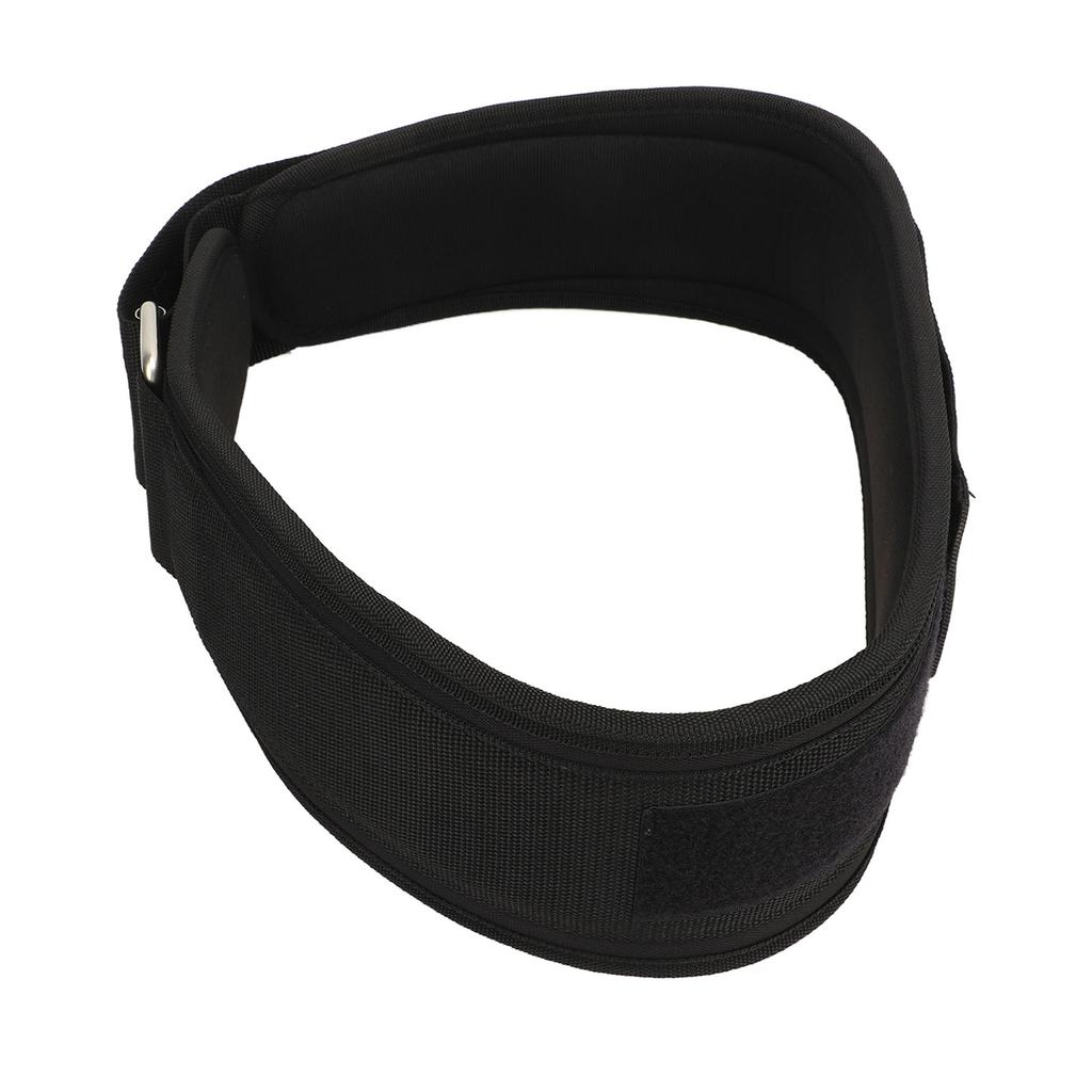 Dřepový pás Černý Vzpěračský pás Nylon Pevný Pohodlná Podpora Kovová Spona Suchý zip