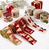 5M Christmas Ribbon Brown Wrapping Ribbon Craft Cotton Christmas Tree Star Ribbons for Gift Wrapping Crafts Xmas Tree Bows Cakes Cards Decor