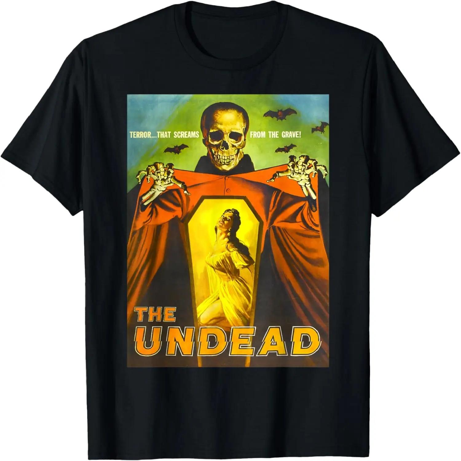 

The Undead Creepy Horror Movie Shirt Art-Retro Movie Poster T-Shirt S чёрный