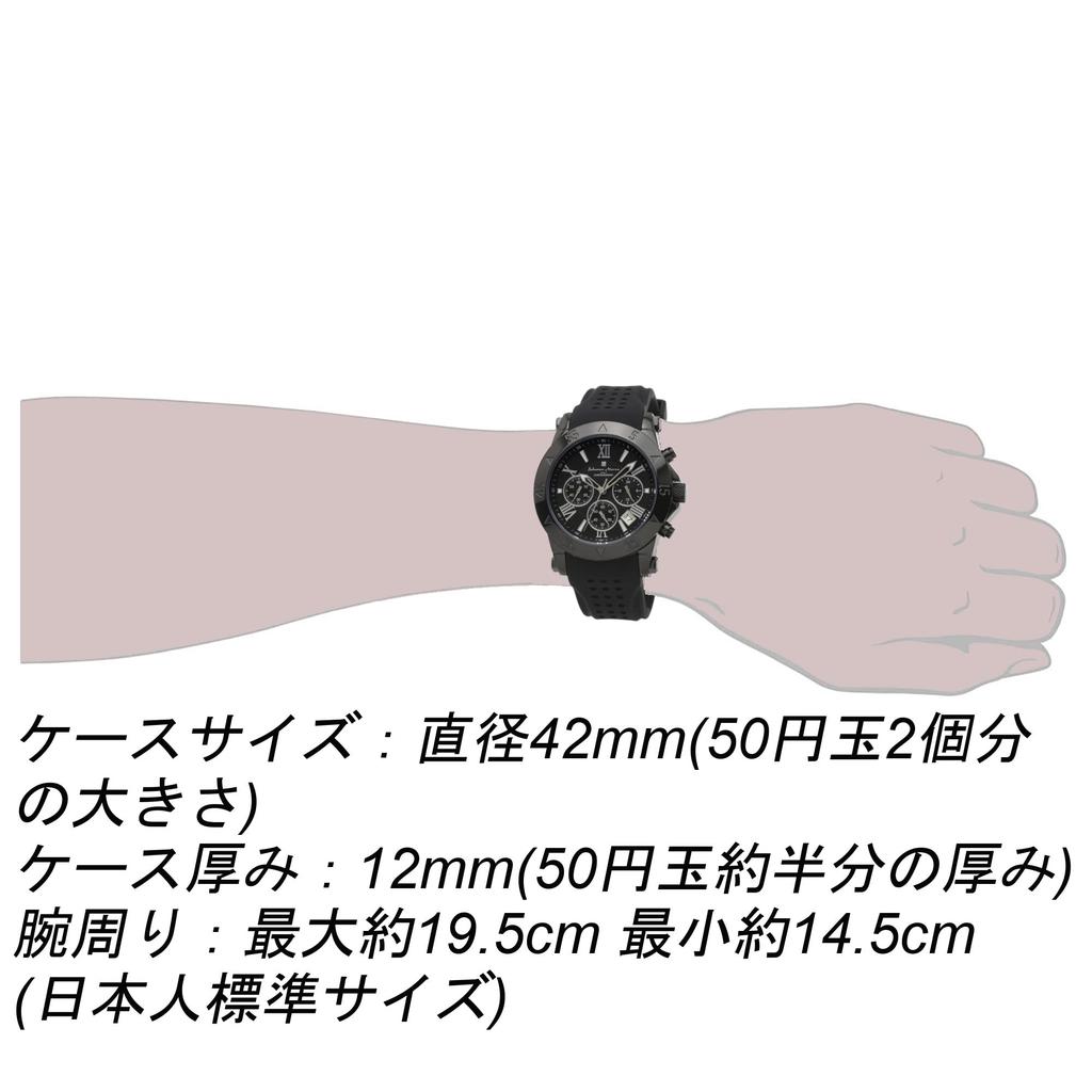 Salvatore Marra Chronograph Men's Watch 10 Bar Water Resistant Silicone Strap Exclusive Model SM16109-BKBKSV