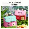 Non Food Contact Adorable House Shaped Insulated Lunch Bag Portable,Large Capacity with Aluminum Foil Lining, Easy to Clean, Vibrant Colors