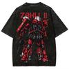 Zaku II Mecha MSS Gundam T-shirt Stampata Uomo Donna T-shirt Lavata Alta Qualità Vintage Cotone T-shirt YK Tops