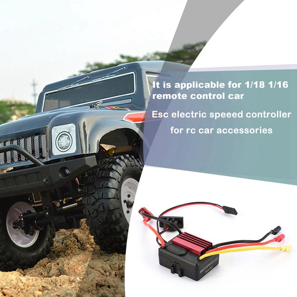 35A Small Brushless Electronic Speed Controller ESC for 1/18 1/16 Remote Control Car