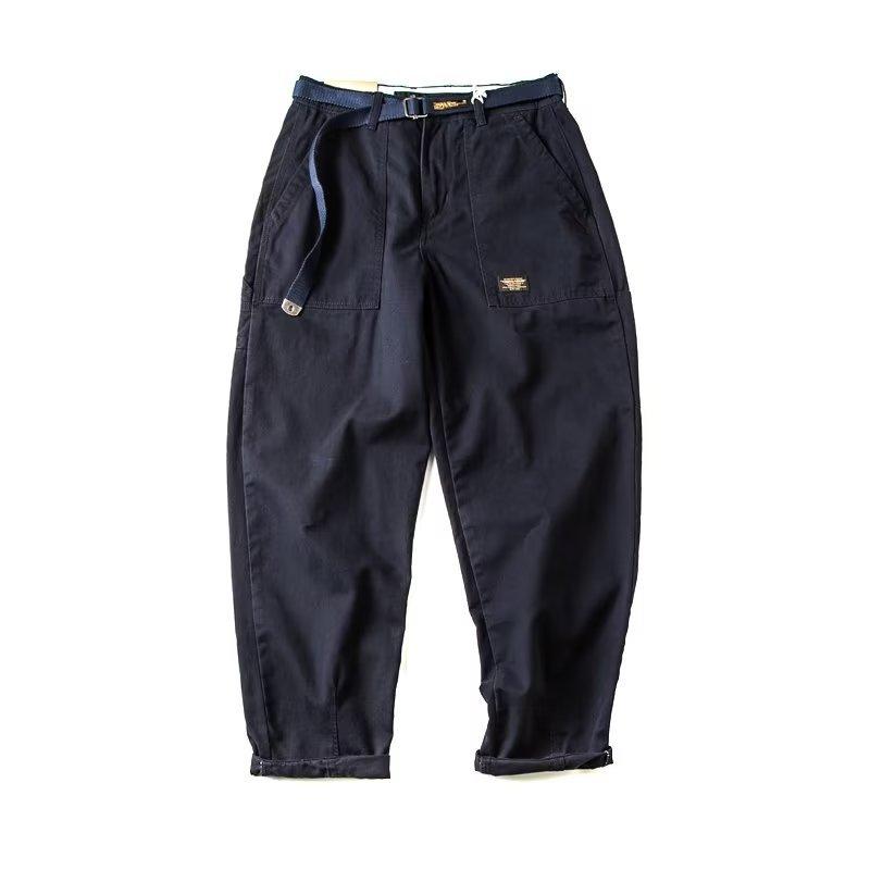 Overalls Men's Autumn New Retro Loose Fashion Trend Straight Blue Casual Pants