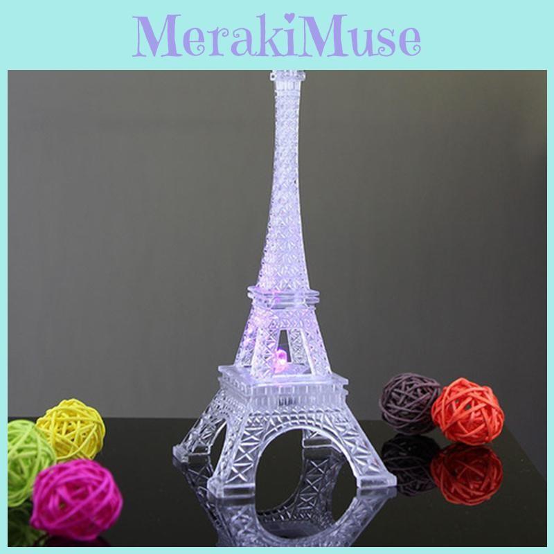Tower Night Eiffel Light Color Changing Led Lamp For Bedroom Gifts Lighting