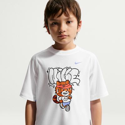 Nike Kids Quick Dry T Shirts Crew Neck Moderate S