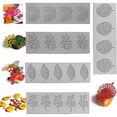 Chocolate Candy Fondant Molds, 3D Hollow Leaves Shape Silicone Mould for Baking Resin Soap Candy Cake Decor