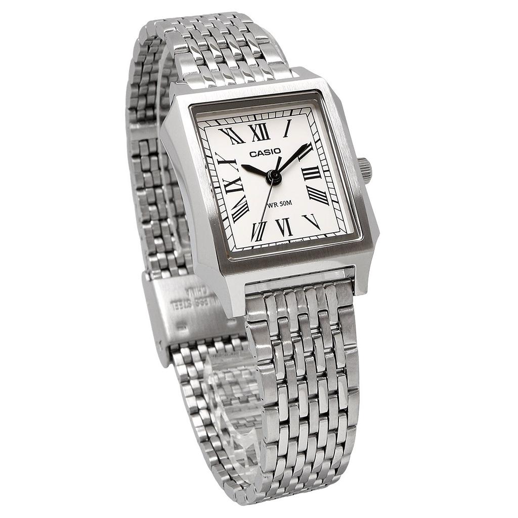 CASIO Standard Analog Watch White Silver Metal Band Women's LTP-B190D-7BV (Overseas)