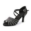 Fashion Dance Shoes Diamond High Heel Open Toe Dance Shoes Latin Waltz New International Standard Dance Shoes