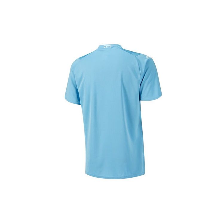 Puma Maillot Domicile Manchester City Série Logo Imprimé Col en V Pull T-shirt Manches Courtes Homme Hauts Bleu 770438-01
