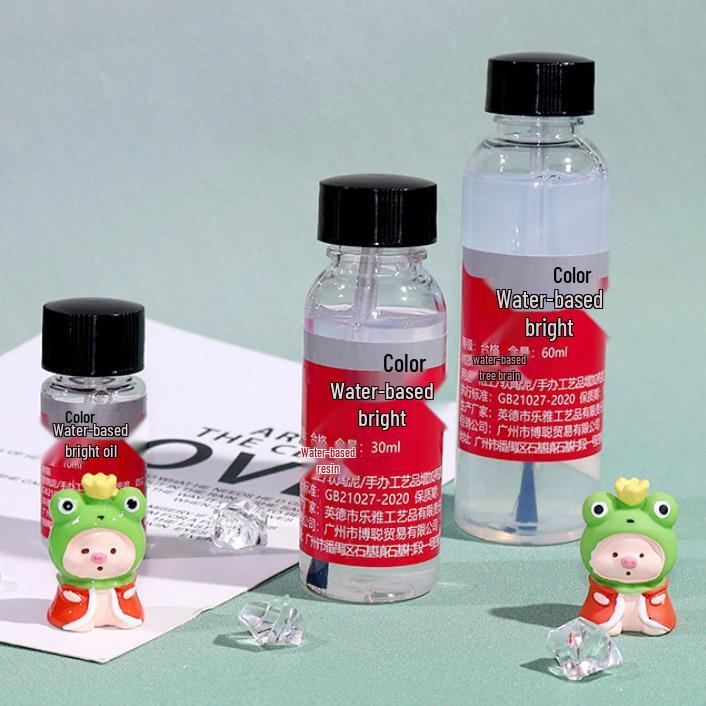 Glossy Water-Based Peelable Varnish & Cream Glue for Polymer Clay - Dustproof, Colorless Finish