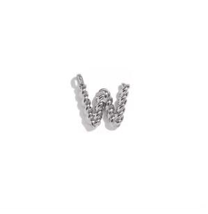 MamacitaSlay 316L Stainless Steel Mini Twisted 26 Initial Letters Charms DIY Necklace Bracelet Earrings Silver Color Accessories