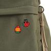 Super cute little meow cartoon badge creative fresh fruit strawberry series, black cat paint brooch accessories