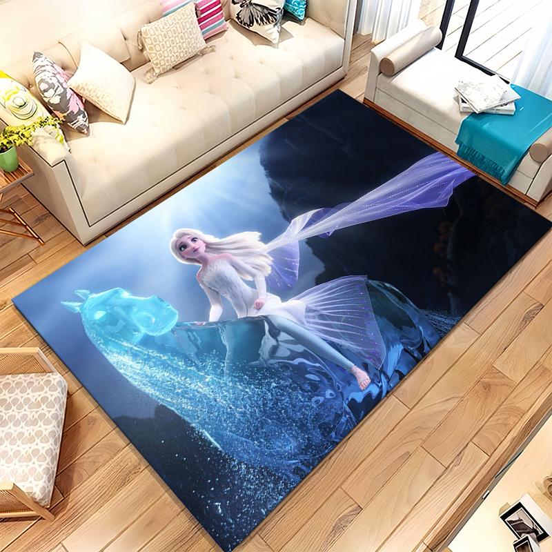 

Cartoon F-Frozen girls Living Room Non-Slip Area Rug Soft Carpet for Bedroom Kids Playroom Sofa,Home Decor Doormat Gift 40x60cm