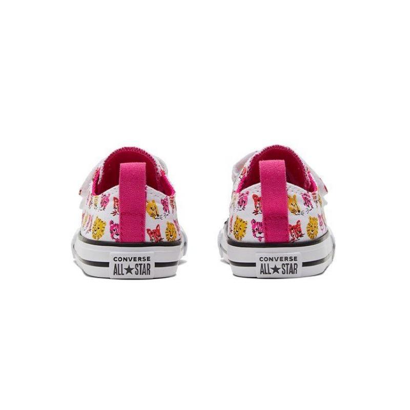 Converse Chuck Taylor All Star 2V Toddler Low Walking Shoes Pink White Yellow 771477C