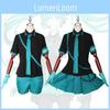 Vestido de Cosplay Estiloso Verde Love War Anime Com Peruca Combinando Para Fãs