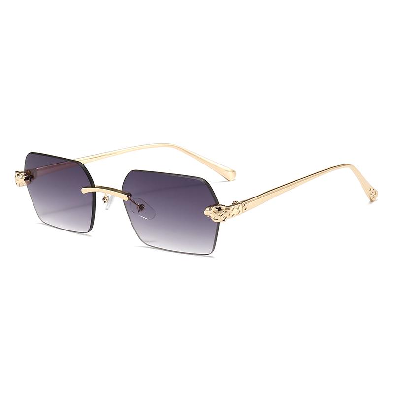 Xiaomi Women Rimless Square Sunglasses UV400 Gold Alloy Temples Multi Color Fashion Daily Shades