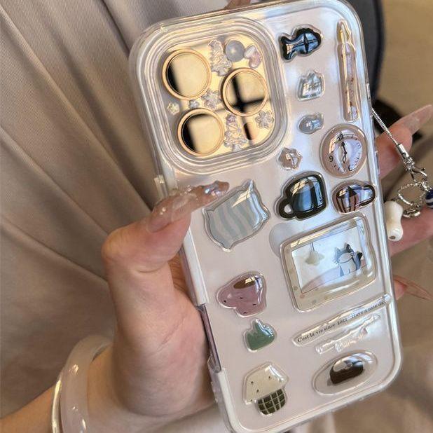 

Наклейка «Черный кот и белая собака» подходит для чехла телефона Apple 16promax 15pro Новая модель 14 Женщины 13 12 11 Apple 13