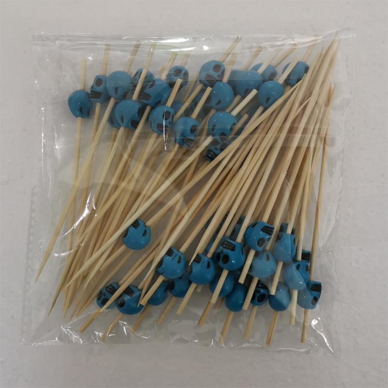 Christmas Decorations Xmas Tree Bamboo Pick Buffet Fruit Fork Party Dessert Stick Cocktail Skewer Disposable Toothpick 50Pcs