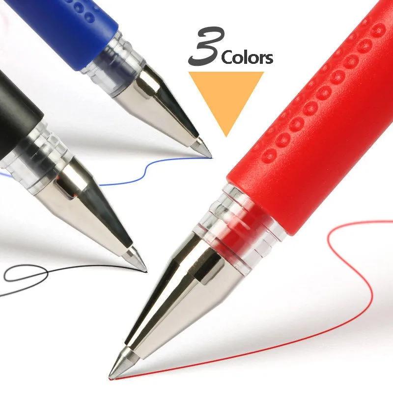 25 Pcs/Set Gel Pens Refills Ballpoint Pen 0.5mm Office Bullet Tip Black/Blue/Red Ink School Stationery Writing Supplies