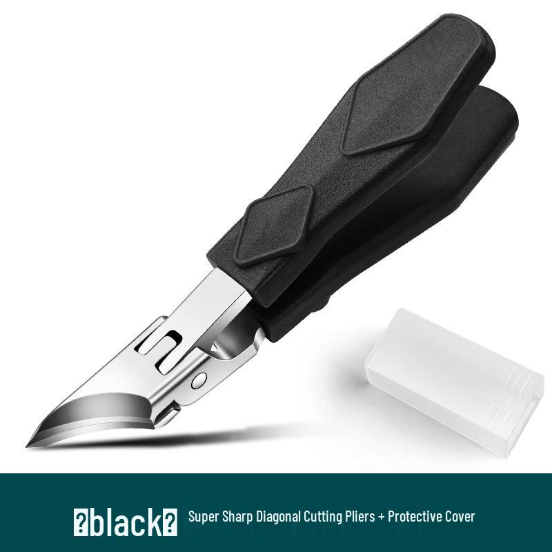 

Ножницы для ногтей Teiko с широким отверстием и защитой от брызг: Суперострые экстрадлинные кусачки со скошенной кромкой для вросших ногтей и толстых ногтей на ногах Single