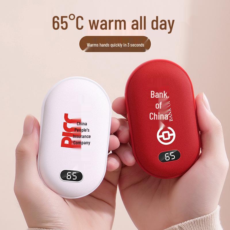 2-in-1 USB Rechargeable Hand Warmer & Charger with Digital Display