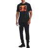 Under Armour Solid Color Logo Print Crew Neck Comfortable Sports T-Shirt Men Tops Black 1329581-003
