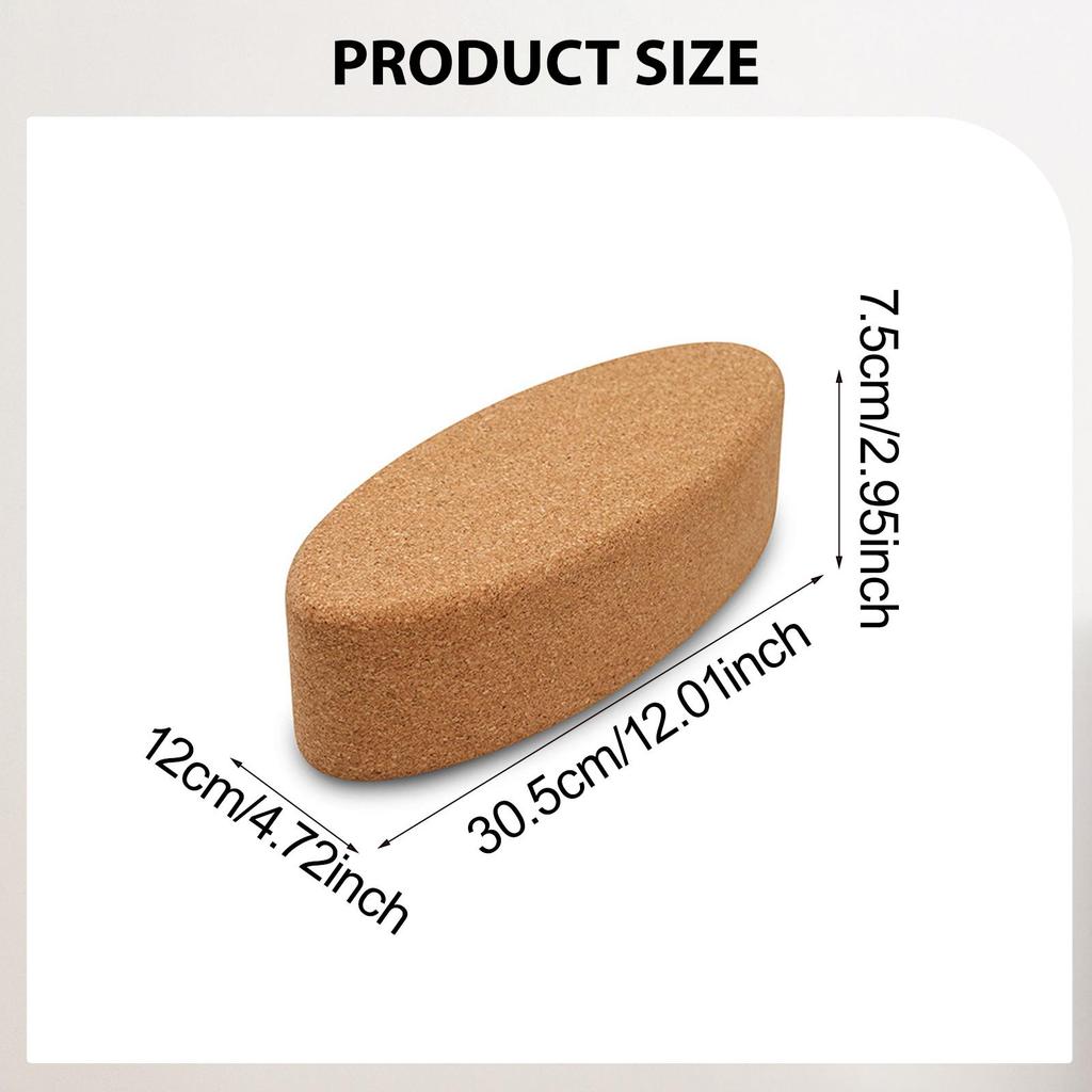 High Density Cork Yoga Block Soft Non Slip Yoga Prop for Workout Pilates Meditation Exercise