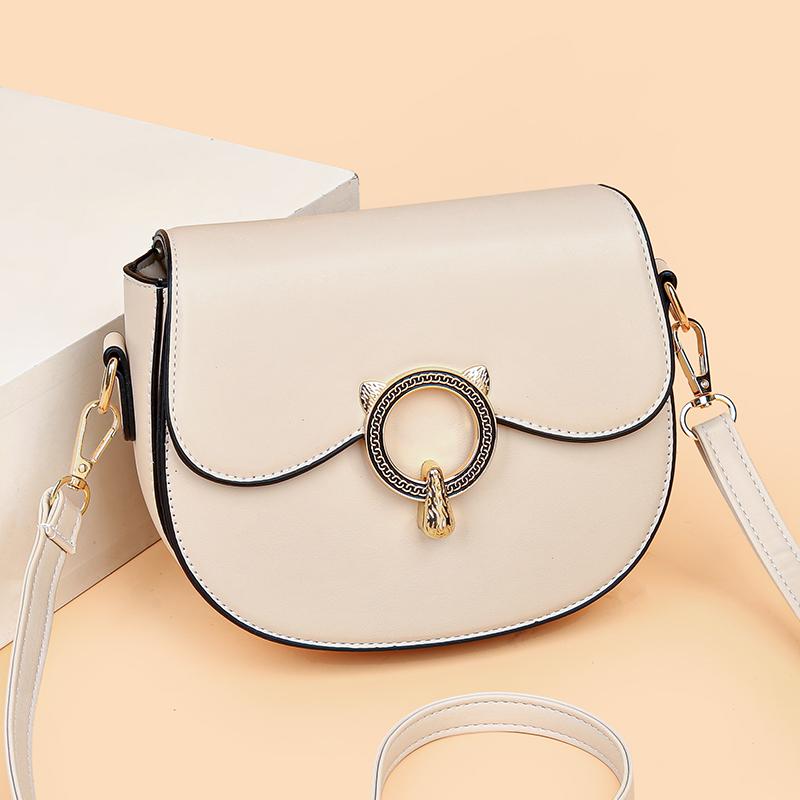 PU leather messenger bag for women monochromatic shoulder bag simple crossbody bags high quality