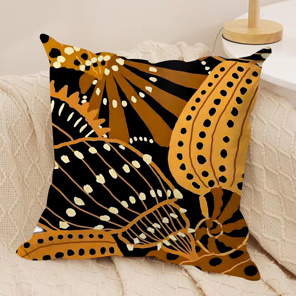 Art Abstract Illustration Cushion Cover Soft Plush Fabric Double-Sided Printed Sofa Cushion Cover for All Seasons Home DecorGift