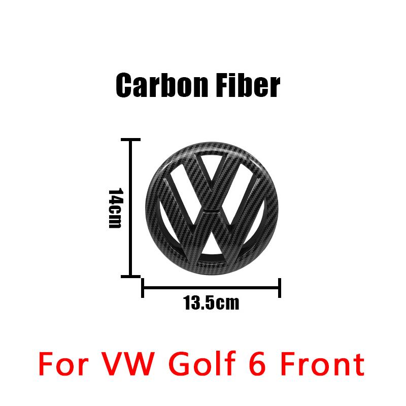 JQTYB1 ABS Car Styling Emblem For Volkswagen MK6 VW GOLF 6 2010 2011 2012 2013 Badge Hood Front Grill Rear Trunk Lid Logo Accessories