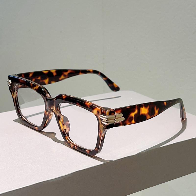 Vintage Square Glasses Men Fashion Blue Light Blocking Decor Eyewear Women  New Trendy Brand Design Optical Frames